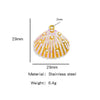 Pendant Accessories Stainless Steel Oildropped Shell Ocean Series
