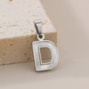 Pendant Accessories Women's Fresh And Sweet Stainless Steel With White Shell And English Letters