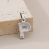 Pendant Accessories Women's Fresh And Sweet Stainless Steel With White Shell And English Letters