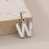 Pendant Accessories Women's Fresh And Sweet Stainless Steel With White Shell And English Letters