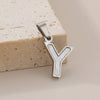 Pendant Accessories Women's Fresh And Sweet Stainless Steel With White Shell And English Letters
