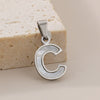 Pendant Accessories Women's Fresh And Sweet Stainless Steel With White Shell And English Letters