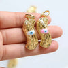 Pendant Accessory Copper Oil Drop Eye Peanutshaped Retro Electroplating