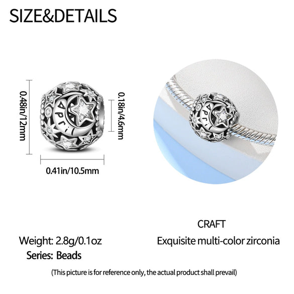 Pendant Beads Diy Accessories Bracelet Cupronickel Silver Plated Dripping Oil Design