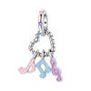 Pendant Beads Jewelry Accessories 925 Sterling Silver Heart Musical Note Dripping Oil Original Design