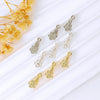 Pendant Buckle Head Diy Accessories Copper Plum Blossom Micro Inlay Zircon Diamond Electroplated Allmatch Geometric Style