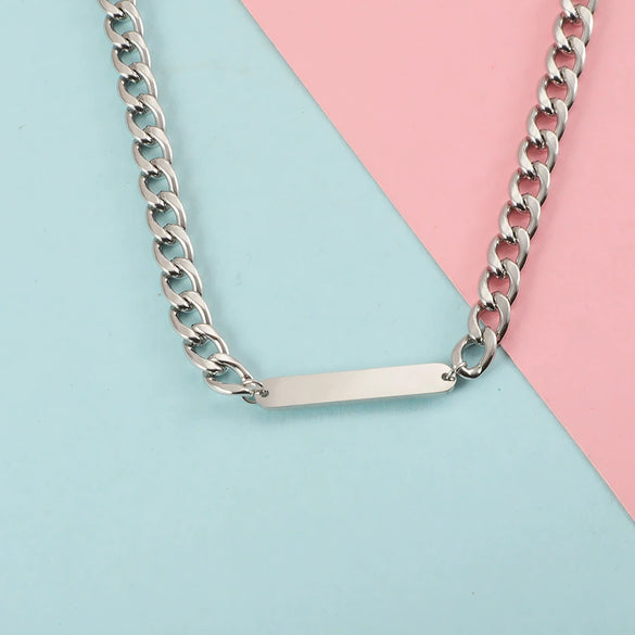 Pendant Chain Hip Hop Cold Style Niche Ushape Cuban Chain Stainless Steel Titanium Steel Electroplating