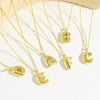 Pendant Clavicle Chain Copper Electroplating Letter Pattern