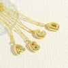Pendant Clavicle Chain Copper Electroplating Letter Pattern