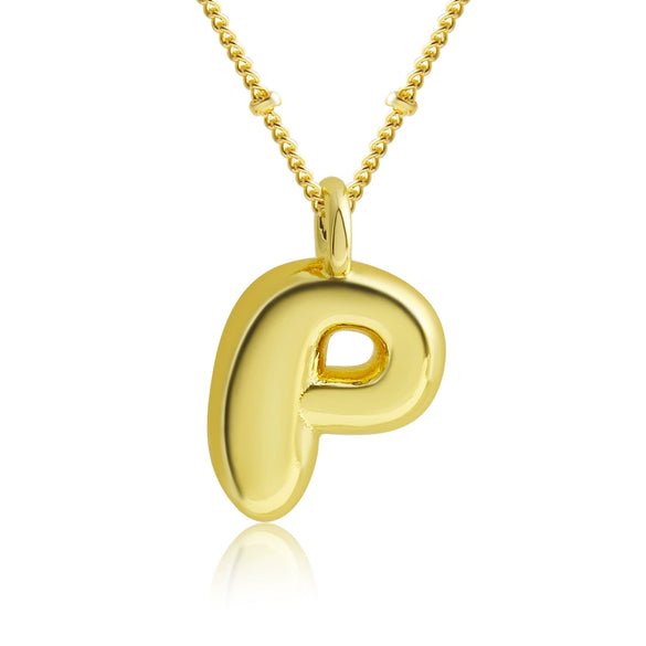 Pendant Clavicle Chain Copper Electroplating Letter Pattern