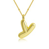 Pendant Clavicle Chain Copper Electroplating Letter Pattern