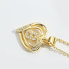 Pendant Clavicle Chain Copper Heart Hollow Shape Electroplating Simple Style