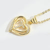 Pendant Clavicle Chain Copper Heart Hollow Shape Electroplating Simple Style