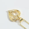 Pendant Clavicle Chain Copper Heart Hollow Shape Electroplating Simple Style