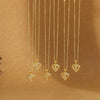 Pendant Clavicle Chain Copper Heart Hollow Shape Electroplating Simple Style