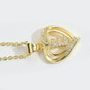 Pendant Clavicle Chain Copper Heart Hollow Shape Electroplating Simple Style