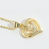 Pendant Clavicle Chain Copper Heart Hollow Shape Electroplating Simple Style