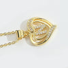 Pendant Clavicle Chain Copper Heart Hollow Shape Electroplating Simple Style