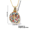 Pendant Clavicle Chain Copper Inlaid Zircon Hip Hop Style With Letter Pattern Electroplated