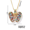 Pendant Clavicle Chain Copper Inlaid Zircon Hip Hop Style With Letter Pattern Electroplated