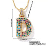 Pendant Clavicle Chain Copper Inlaid Zircon Hip Hop Style With Letter Pattern Electroplated
