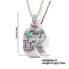 Pendant Clavicle Chain Copper Inlaid Zircon Hip Hop Style With Letter Pattern Electroplated
