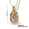 Pendant Clavicle Chain Copper Inlaid Zircon Hip Hop Style With Letter Pattern Electroplated