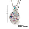 Pendant Clavicle Chain Copper Inlaid Zircon Hip Hop Style With Letter Pattern Electroplated
