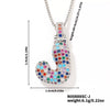 Pendant Clavicle Chain Copper Inlaid Zircon Hip Hop Style With Letter Pattern Electroplated