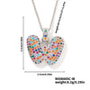 Pendant Clavicle Chain Copper Inlaid Zircon Hip Hop Style With Letter Pattern Electroplated