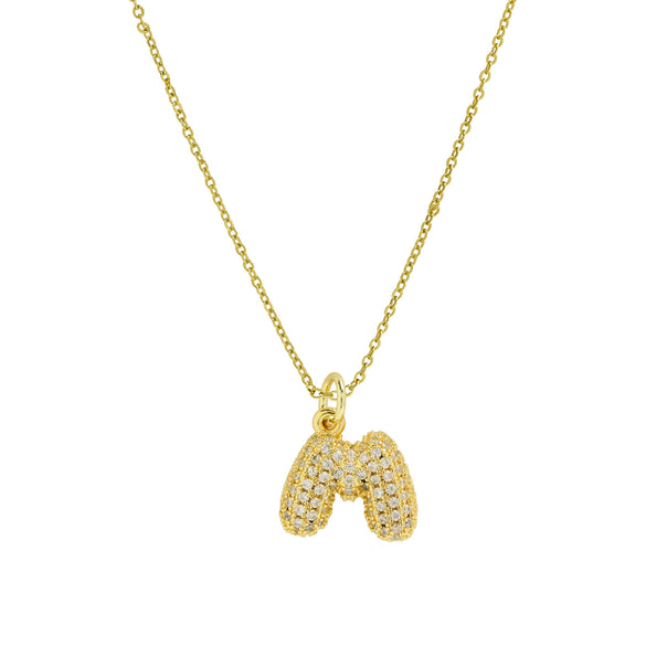 Pendant Clavicle Chain Necklace Brass Electroplated With Letters Numbers Text Pattern