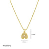 Pendant Clavicle Chain Necklace Brass Electroplated With Letters Numbers Text Pattern