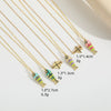 Pendant Clavicle Chain Necklace Copper Mixed Gemstone Setting Geometric Fish Flag Shape Electroplating