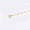 Pendant Clavicle Chain Necklace Mixed Gemstone Setting Copper Disc Shape English Letters Style Electroplating For Women