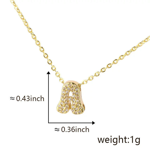 Pendant Copper Electroplated Inlaid Zircon Hiphop Style With Letters Numbers Text