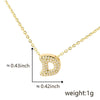 Pendant Copper Electroplated Inlaid Zircon Hiphop Style With Letters Numbers Text