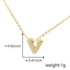 Pendant Copper Electroplated Inlaid Zircon Hiphop Style With Letters Numbers Text