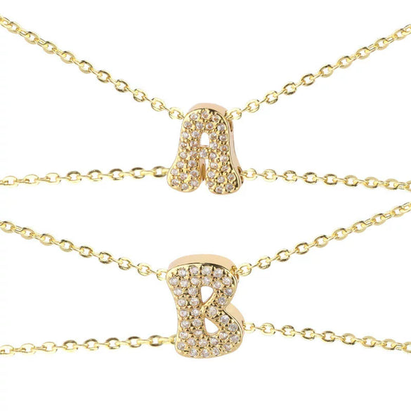 Pendant Copper Electroplated Inlaid Zircon Hiphop Style With Letters Numbers Text