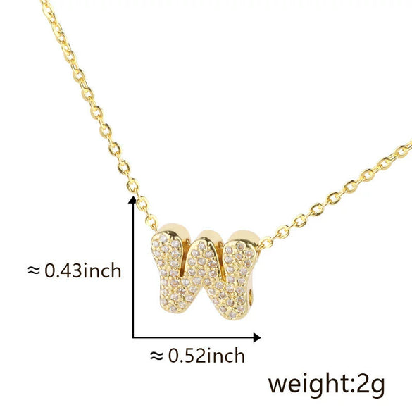 Pendant Copper Electroplated Inlaid Zircon Hiphop Style With Letters Numbers Text