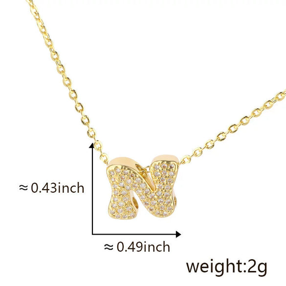 Pendant Copper Electroplated Inlaid Zircon Hiphop Style With Letters Numbers Text