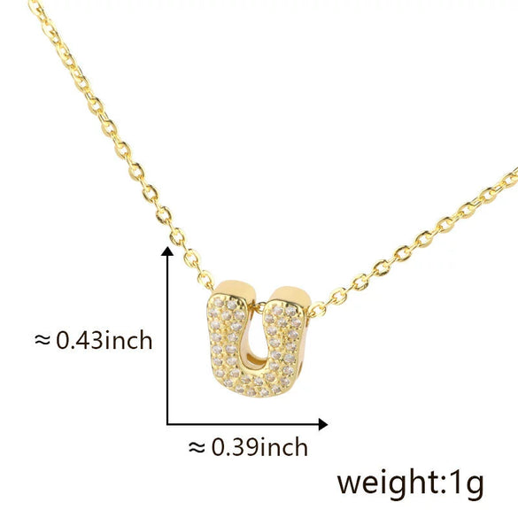 Pendant Copper Electroplated Inlaid Zircon Hiphop Style With Letters Numbers Text