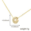 Pendant Copper Electroplated Inlaid Zircon Hiphop Style With Letters Numbers Text