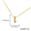 Pendant Copper Electroplated Inlaid Zircon Hiphop Style With Letters Numbers Text