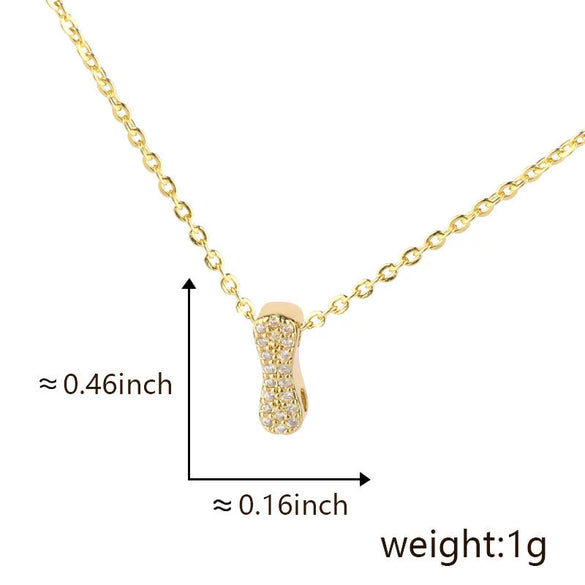 Pendant Copper Electroplated Inlaid Zircon Hiphop Style With Letters Numbers Text