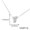 Pendant Copper Electroplated Inlaid Zircon Hiphop Style With Letters Numbers Text
