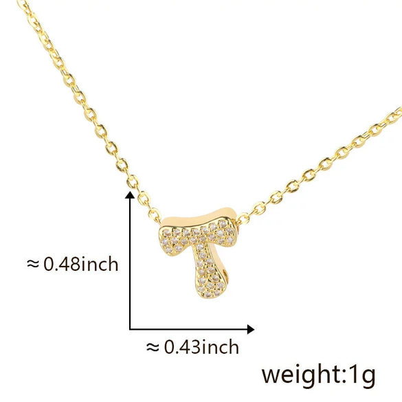 Pendant Copper Electroplated Inlaid Zircon Hiphop Style With Letters Numbers Text