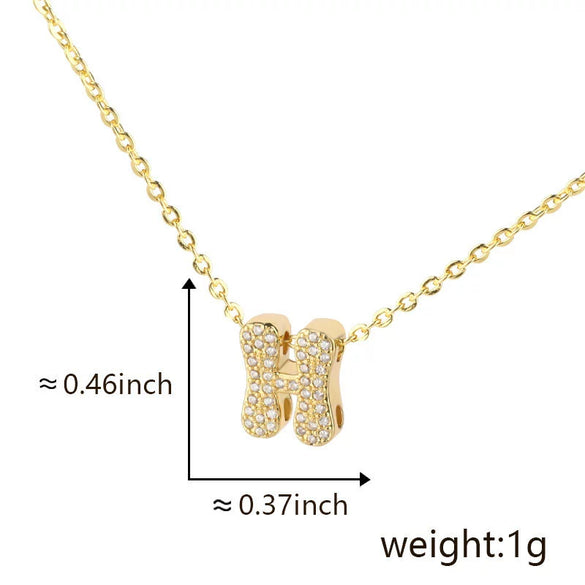 Pendant Copper Electroplated Inlaid Zircon Hiphop Style With Letters Numbers Text