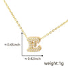 Pendant Copper Electroplated Inlaid Zircon Hiphop Style With Letters Numbers Text