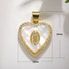 Pendant Copper Goldplated Heartshaped Zircon Accessories Diy