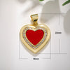 Pendant Copper Goldplated Heartshaped Zircon Accessories Diy
